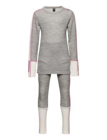 Jr Lifa Merino Midweight Set Base Layers Base Layer Sets Grå Helly Hansen*Betinget Tilbud