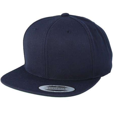 Yupoong - Dark Navy Snapback Snapback Blue Cap - @ Hatstore