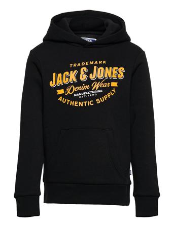Jjelogo Sweat Hood 2 Col 21/22 Jr Huppari Musta Jack & J S