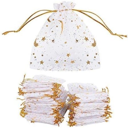 100 st Organzapåsar (9 * 12 cm) Sockerpåsar Smyckespåsar Godispåsar