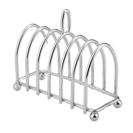 Toast Holder Matvarekvalitet Rustfritt Stål Toaststativ Flere Skivehull Brød Stativ Gadget Kjøkkentilbehør