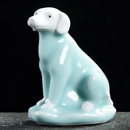 Keramisk ornament Dyr Hund Håndlavet Skulptur Have Kunst Dekoration til hjemmekontoret Bil Dashboard Gave