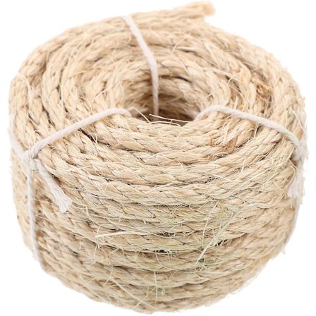 Rulle med naturligt sisalrep för DIY-reparation av klösträd (0,6X1000cm, som visas på bilden)