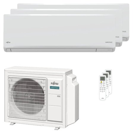 Condizionatore Fujitsu Serie KN WiFi trial split 7000+7000+7000 BTU inverter A+++ wifi unità esterna 5.4 kW