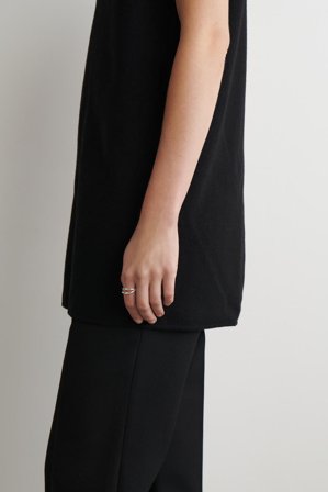 COS Frauen Doppelter Ring in Silberfarben