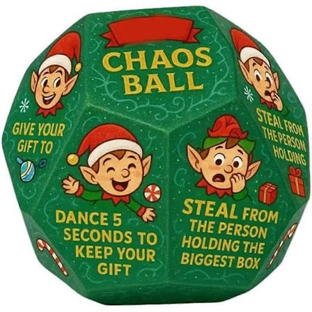 Hylende morsom udvekslingsspilterning, Santa Swap gaveudvekslingsterning, 12 forskellige sider, kreative julegaveudvekslingsspilterninger 8 x 8 cm (