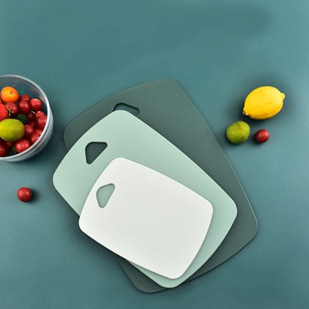 3st Skärbrädeset Säkert PP Easy Grip Handtag Multifunktion Kök Skärbräda för hem Typ 2 Square