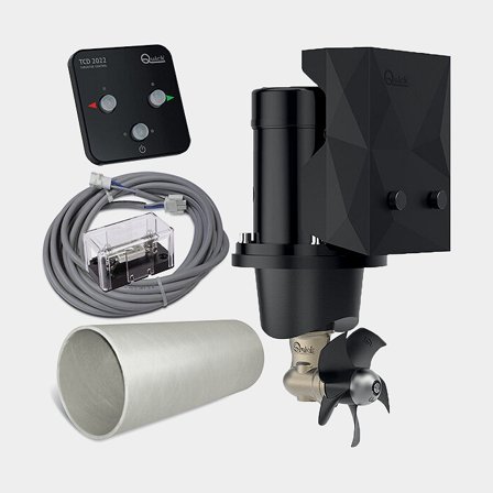 Bugstrahlruder Kit Quick BTQ 110-25, 12 V, 1.3 kW, 25 KgF, Tunnelmontage, 1 Propeller, mit Tunnel + Kontrollpanel & Kabel + Sicherung & 