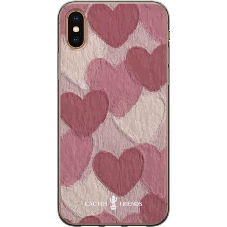 Kompatibel Mobilcover til Apple Apple iPhone XS Max Cactus and Friends - Blush Paper Hearts