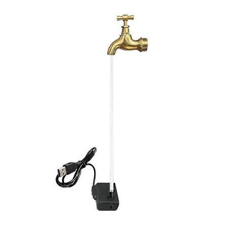 Virtaava nokka kastelukannu suihkulähde Söpö kelluva hana suihkulähde Taika USB-hana suihkulähde jäljitelmä (LGL)