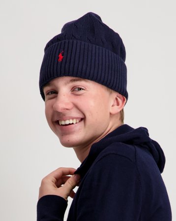 Polo Ralph Lauren 20/2 COTTON-SWTR-HAT Blå Hatter Gutt - Kids Brand Store