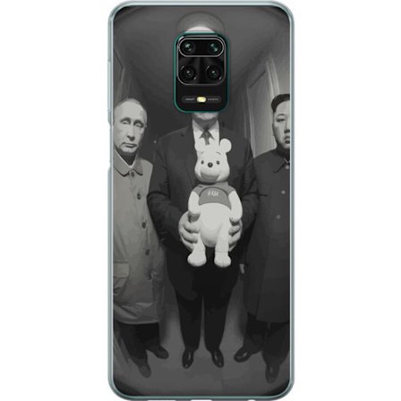 Yhteensopiva Puhelinkuori Xiaomi Xiaomi Redmi Note 9 Pro Mustavalkoinen taideteos surrealistisella poliittisella symboliikalla ja odottamattomalla kon