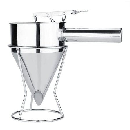 Trichter-Eierschaufel aus Edelstahl, Teigschaufel, Fondant-Trichter-Schaufel KLB