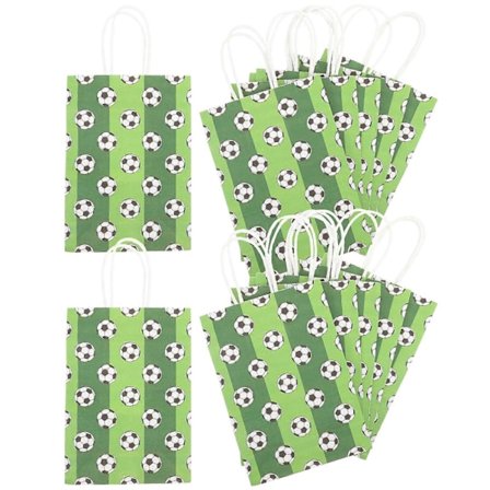 12 st Fotboll Snacks Påsar Presentpåsar Medium Presentpåsar Papperspåsar Fest Presentpåsar Godispåsar