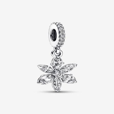 Pandora - Sparkling Herbarium Cluster Dangle Charm - Sterling Silver