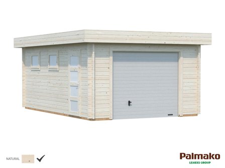 Palmako Rasmus Garage 19,8 m²/inv. 19 m², med port, obehandlad, Stugor & förråd
