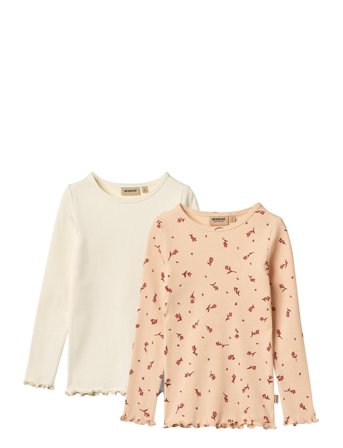 Wheat | 2 Rib T-Shirts L/S Ida | 110