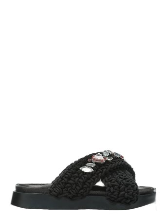 Woven St S Flade Sandaler Black Inuikii