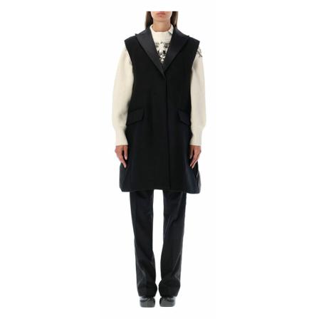 Sacai, Outerwear 2206273Wp Zwart, Dames, Maat:M