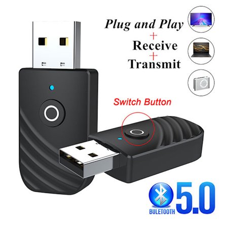 3 In1 USB trådlös Bluetooth adapter 5.0 för dator-TV