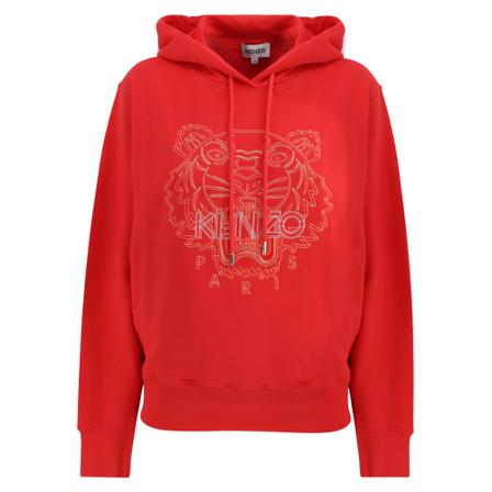 Kenzo Logo-Embroidered Sweatshirt Rød, Dame Sweatshirts