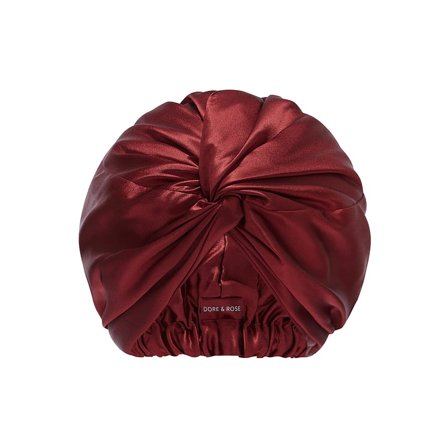 Dore & Rose Premium Silk Bonnet Burgundy, Hår, Børster & Accessories, Hårturban