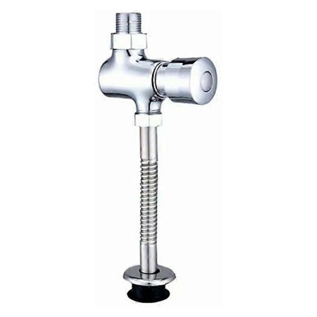 Urinal Skylleventil, Automatisk Detektor Toilet Skylleventil med Jernknap Tryk Urinal Skylning Manuel Forsinkelse