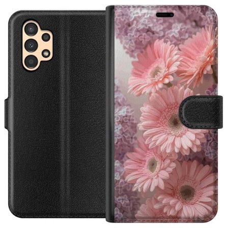Kompatibelt Lommeboketui til Samsung Samsung Galaxy A13 Blomsterdesign Rosa Blomster