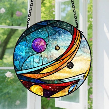 Kosmisk planet Solfångare Hängande Dekor - Gamla Par Ornament för Älskare Kvinnor Män Pappa Mamma Farmor, för Perfekt Alla Hjärtans Dag Present