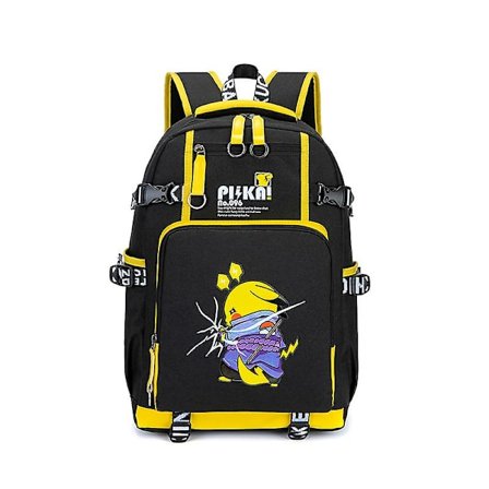 Vention Shark Pikachu Print Ultralätt Skol Casual Ryggsäck,