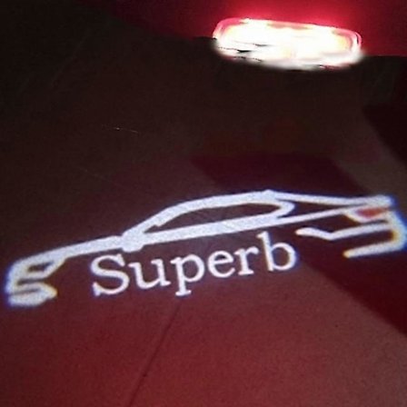 2X LED Bil Dør Ghost Shadow Logo Projektor Lys For Skoda Superb B6 B8 3V 3T 2006-2008 2009-2018 2