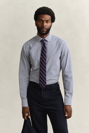 GANT Herren Fil-Coupé-Hemd (XL) Marineblau