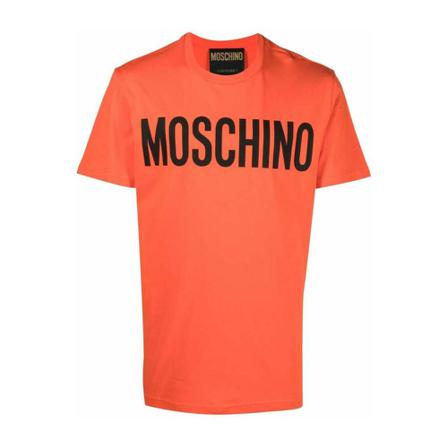 Moschino T-Shirts , Oranje , Heren , Maat: S
