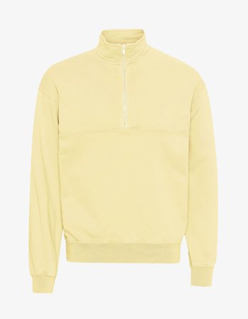 Organic Quarter Zip - Soft Yellow - L