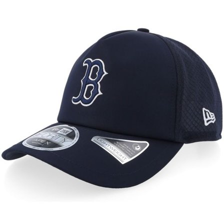 New Era - MLB Blå trucker Keps - Boston Red Sox 9FORTY Navy Mesh Apex A-Frame Trucker @ Hatstore
