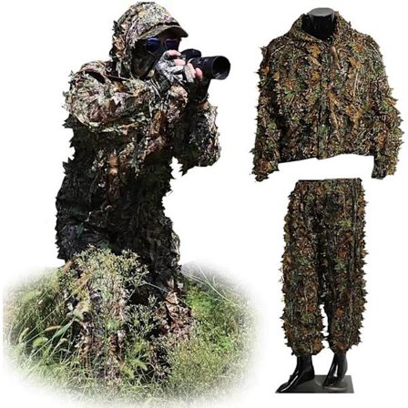 3D-puku lapsille ja aikuisille metsästykseen, Ghillie-puku metsästykseen, taktiset varusteet airsoftiin