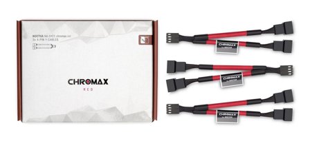 Noctua NA-SYC1 chromax.red - viftestrømkabel - 4-pins PWM til 4-pins PWM - 11.5 cm