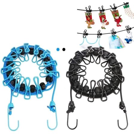 2 Pakk Bærbare Tøystrenger med, Bærbar Inntrekkbar Vask, ZQKLA