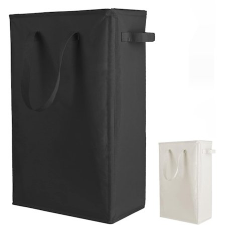 2-pack Smal Tvättkorg, Hopfällbar Tvättkorg, Tunn Smutsig Klädförvaring, Smal Vikbar Tvättsäck, Utrymmesbesparande Korg