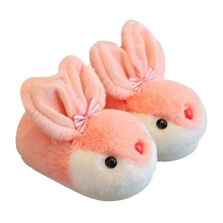 Kids Bunny Slippers Vinterplysjtøfler Sklissikre varme sandaler for barn W