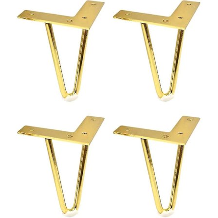 4 stk. Hårnålsbordben Tykke Solide Metal Møbelfødder Stol Sofa Seng Skab Fødder