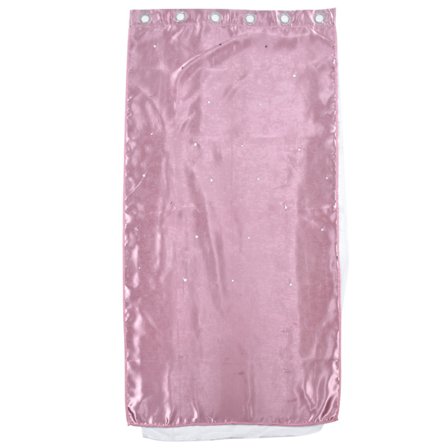 Dobbel Hul Pustende Filter Naturlig Rett Polyester Mørkleggingsgardin Rosa for Soverom Stue Skolestue