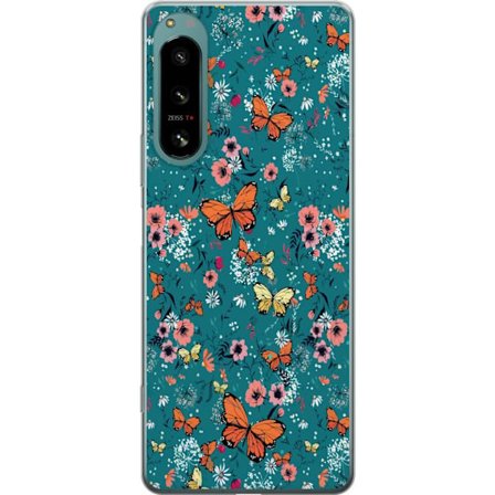 Yhteensopiva Puhelinkuori Sony Sony Xperia 5 IV Perhoset ja kukat