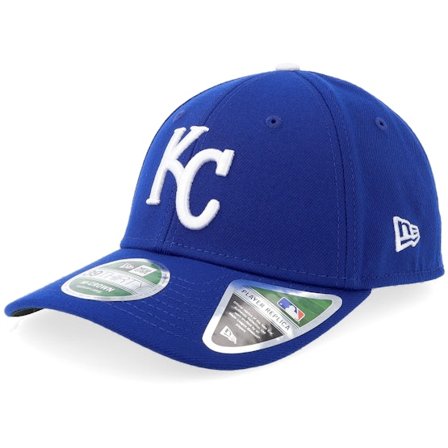 New Era - MLB Blå flexfit Keps - Kansas City Royals MLB Player Replica M-Crown 39THIRTY Royal/White Flexfit @ Hatstore