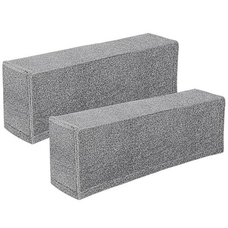 2 st Universal Soffa Armstödsöverdrag Elastiskt Armstödsskydd Enfärgad Armstödsskyddstyg (grå)BY