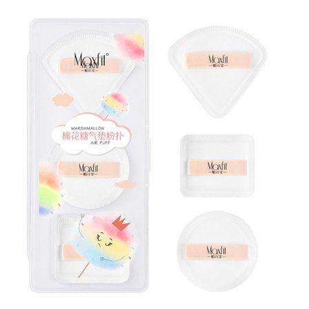 Powder Puff Mjuk svamp Hudvänlig Förhindrar att ansiktet fastnar Makeup Puff för Salon Home Travel 3st (set)