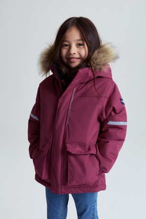 Wasserdichte wattierte Jacke ARCTIC - 134 - kinderbekleidung - pink - Polarn O. Pyret