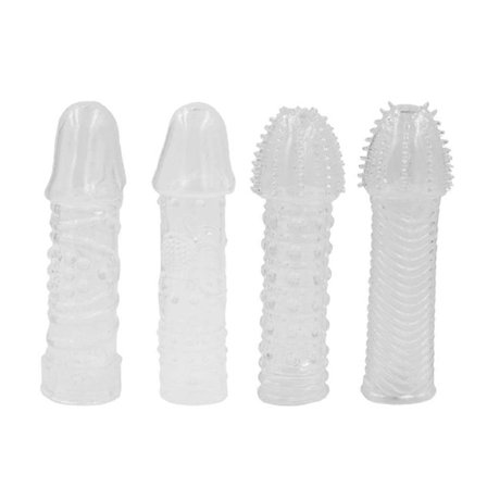 Krystal Ærme Silikone Pig Kondomer til Mænd Forsinkelsessæt Dæk Par Legetøj til En Transparent