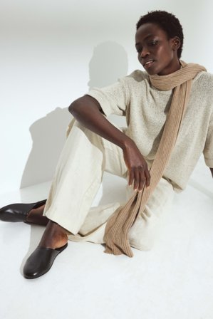 Premium Selection Mocassins en cuir à enfiler - Chaussures en cuir - Noir - EU 40