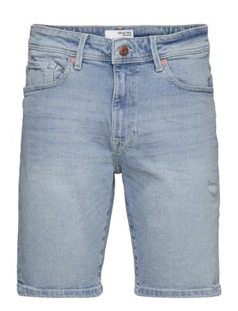 Slhalex 27415 L. Blue Dnm Short Ex Jeansshorts Denimshorts Blå Selected Homme